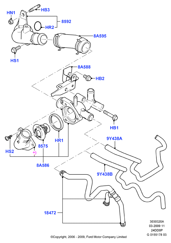 FORD USA 1096283 - Термостат, охладителна течност www.parts5.com