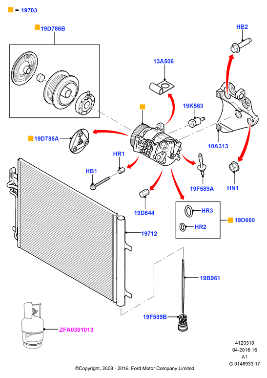 Land Rover 2015504 - Συμπυκνωτής, σύστ. κλιματισμού www.parts5.com