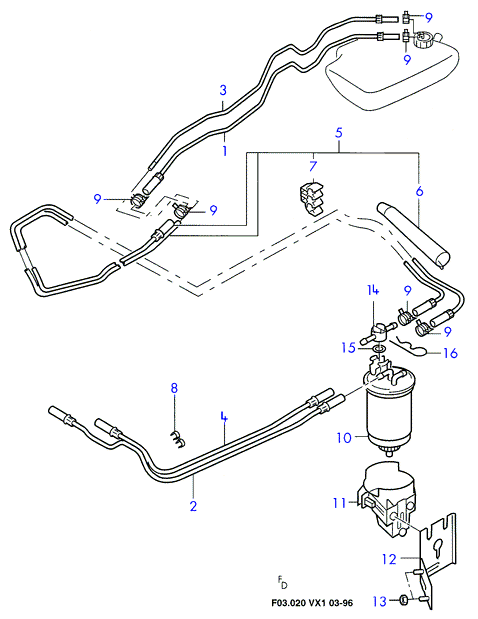 FORD 1022 920 - Filtro combustible www.parts5.com