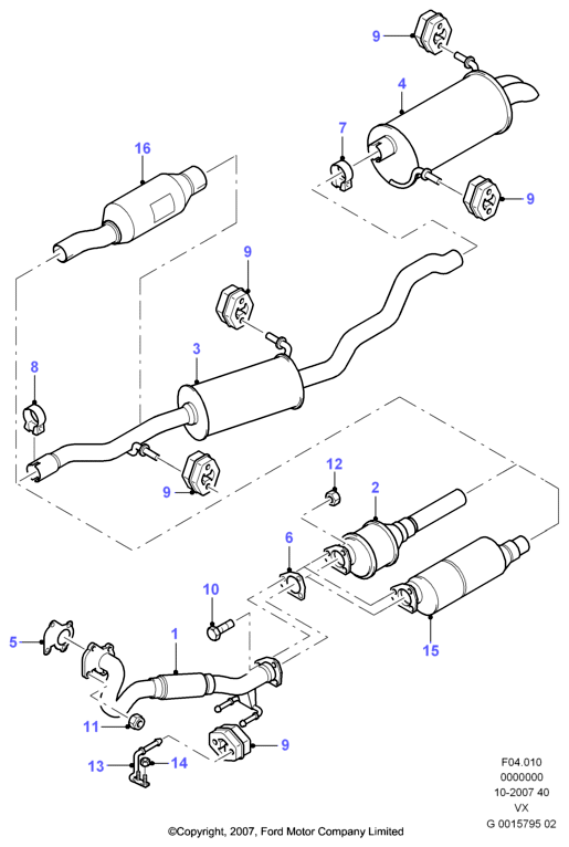 FORD 7.196.817 - Σύνδεσμος σωλήνων, σύστημα απαγωγής καυσαερίων www.parts5.com