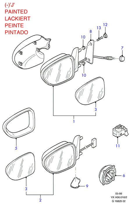 FORD 7321370 - Sklo do zrcátka, vnější zrcátko www.parts5.com