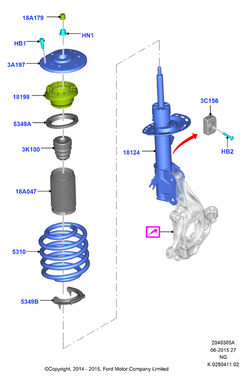 FORD 5183155 - Rulment sarcina suport arc www.parts5.com