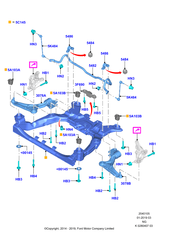 FORD 5182780 - Brat / bieleta suspensie, stabilizator www.parts5.com