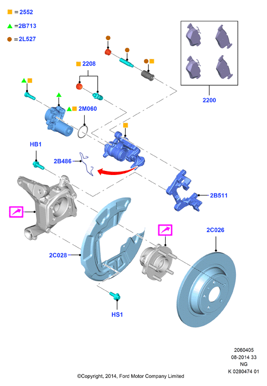 FORD 5181351 - Guide Sleeve Kit, brake caliper www.parts5.com