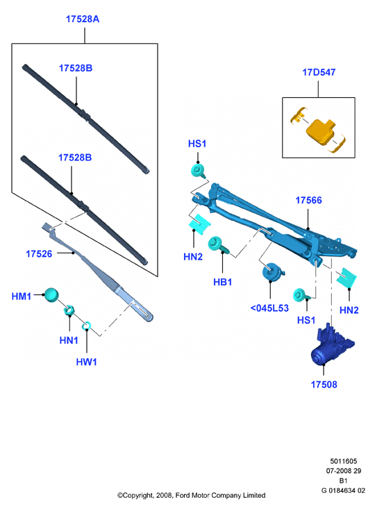 FORD 1680579 - Törlőlapát www.parts5.com