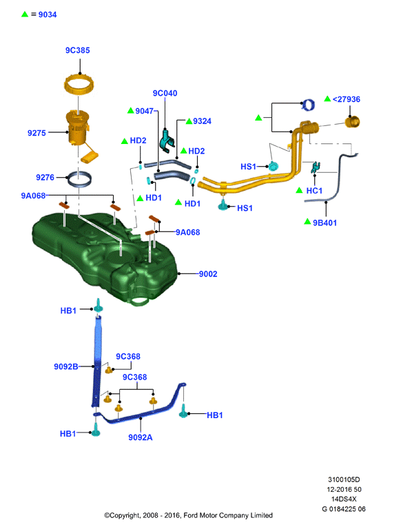 FORD 1301451 - Seal, fuel sender unit www.parts5.com