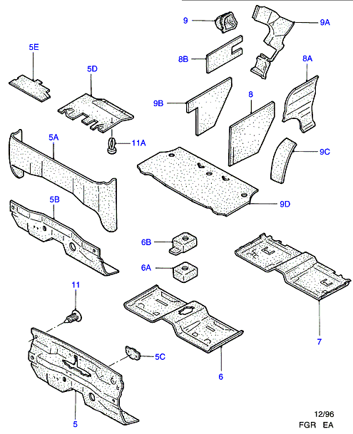 FORD 6448410 - Kit de clip de fixation, carrosserie www.parts5.com