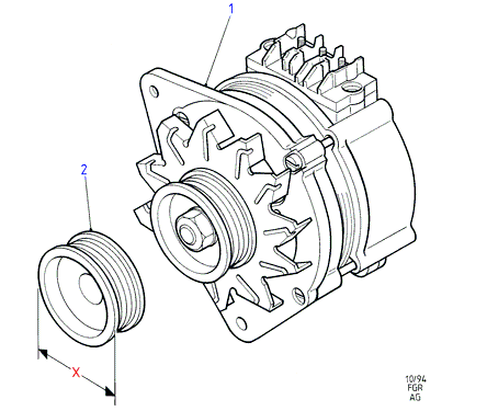 FORD 7251855 - Генератор www.parts5.com