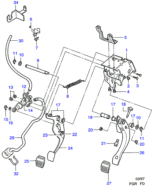 FORD 1 062 670 - Stikalo zavorne luci www.parts5.com