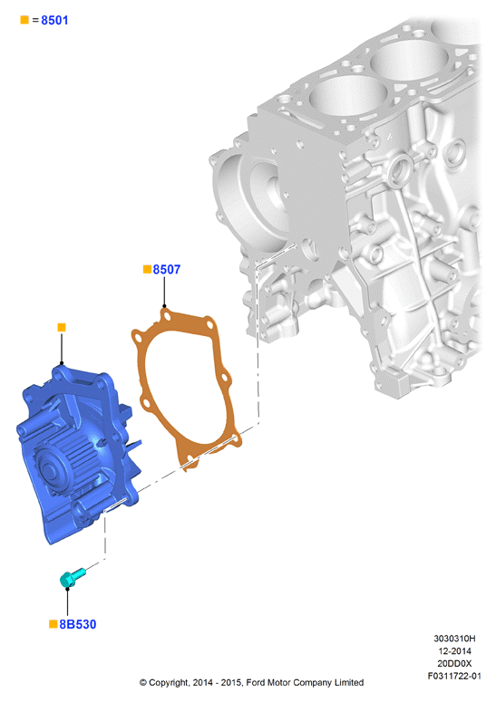 FORD USA 1559259 - Водяной насос www.parts5.com