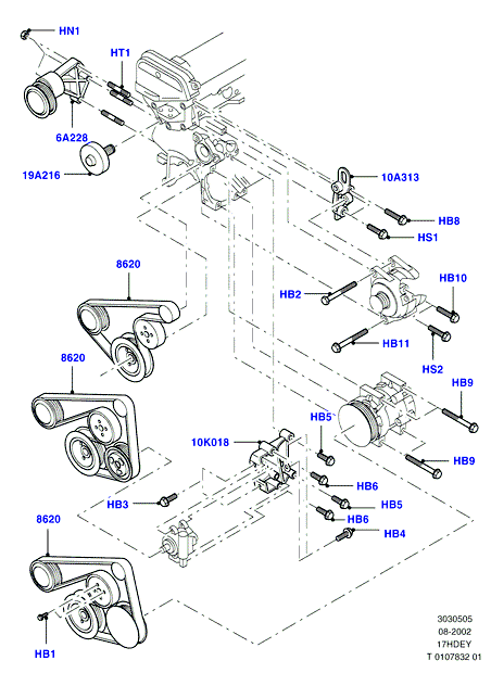 FORD 1041194 - Pasek klinowy wielorowkowy www.parts5.com