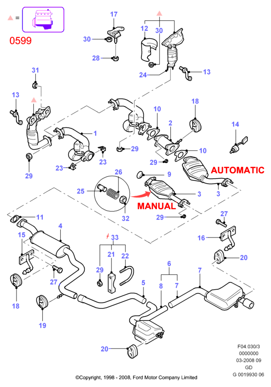 FORD 3788881 - Nut, exhaust manifold parts5.com