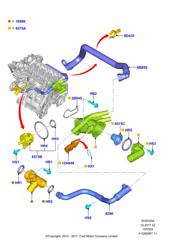 FORD USA 1 702 985 - Sensor, coolant temperature www.parts5.com