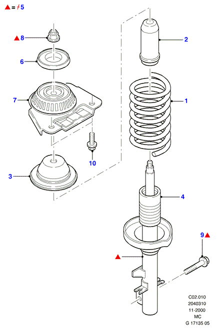 FORD 1047199 - Пружина ходовой части www.parts5.com