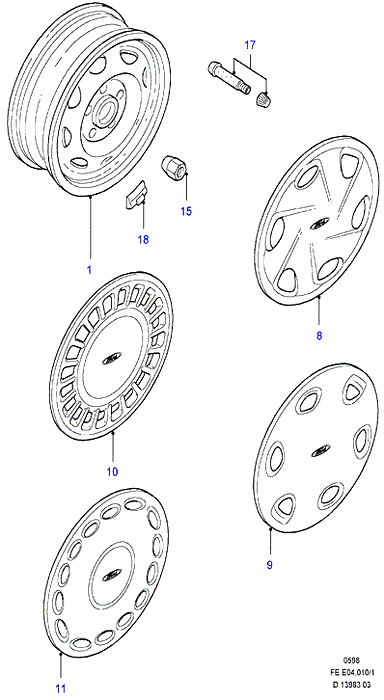 FORD 1 678 260 - Piulita roata www.parts5.com