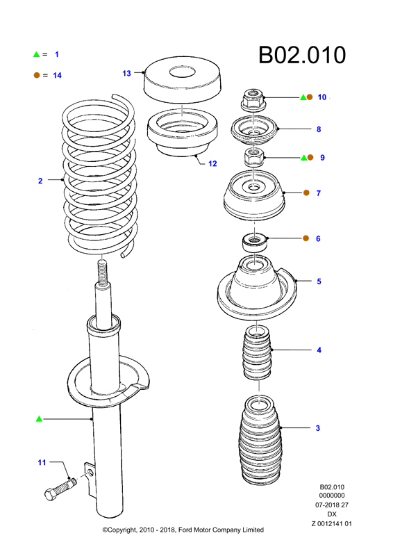 FORD 1013794 - Cojinete columna suspensión www.parts5.com