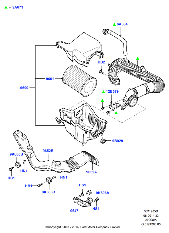 FORD 1 848 220 - Filtru aer www.parts5.com