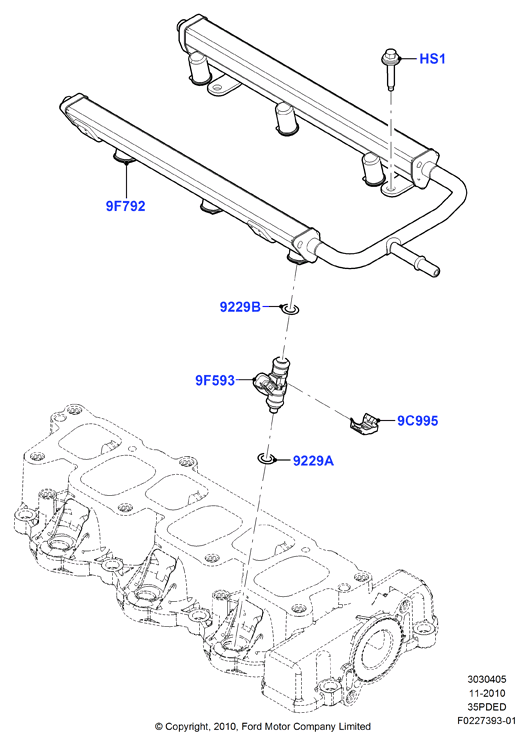 FORD FOPZ 9229-A - Tesnilni obroc, ventil za vbrizgavanje www.parts5.com