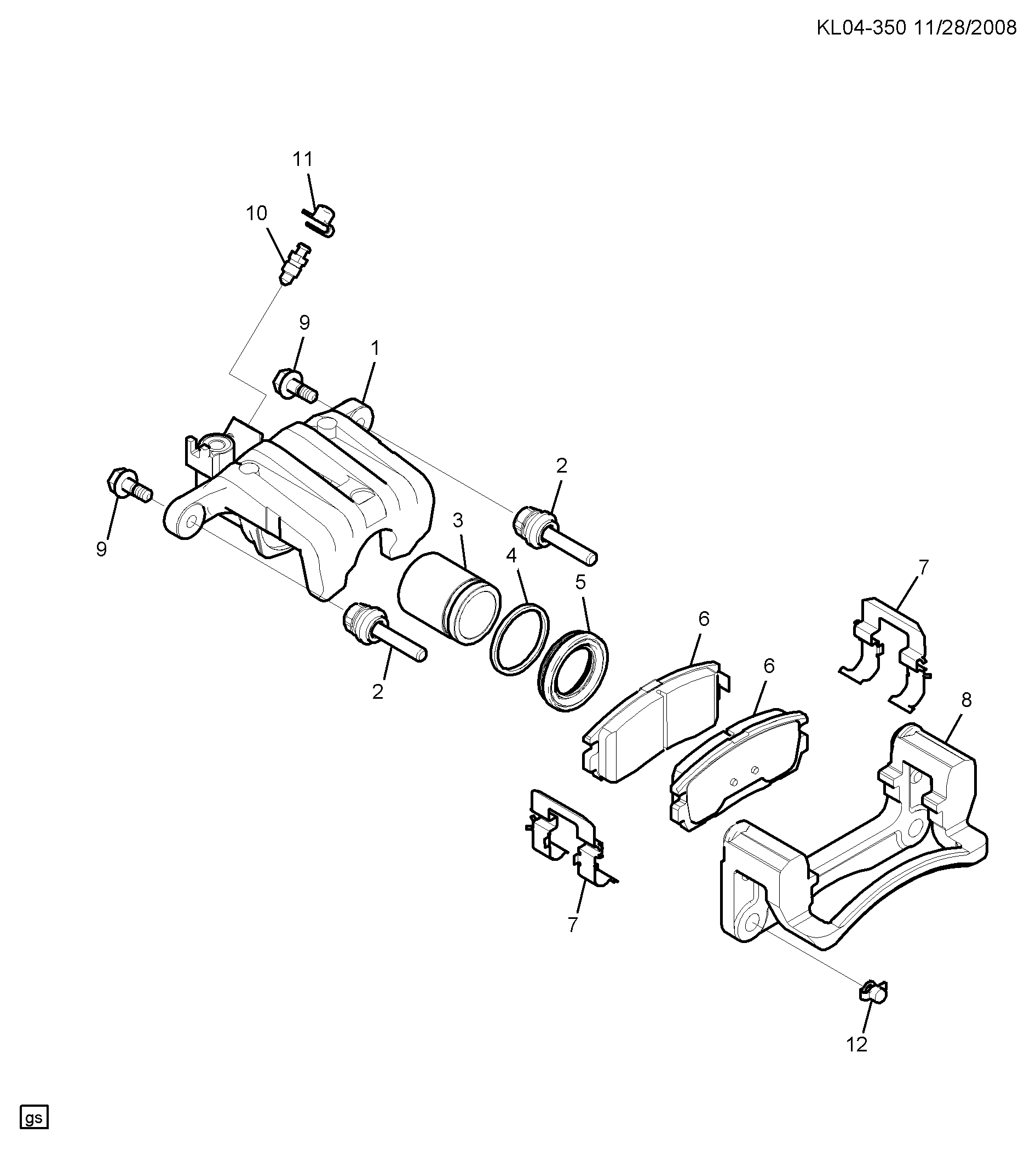 GMC 96626076 - Тормозные колодки, дисковые, комплект www.parts5.com