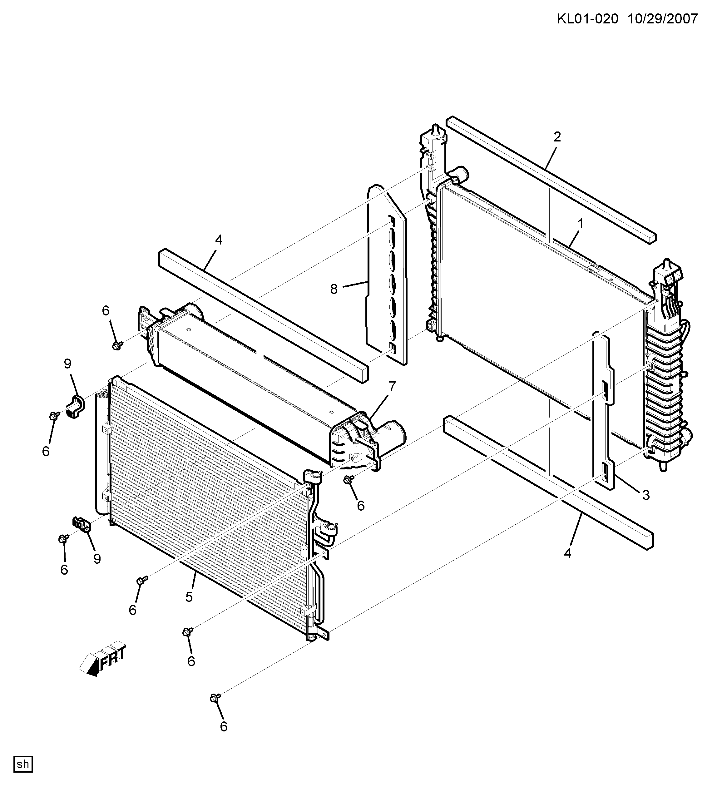 GMC 20777045 - Radiator, racire motor www.parts5.com