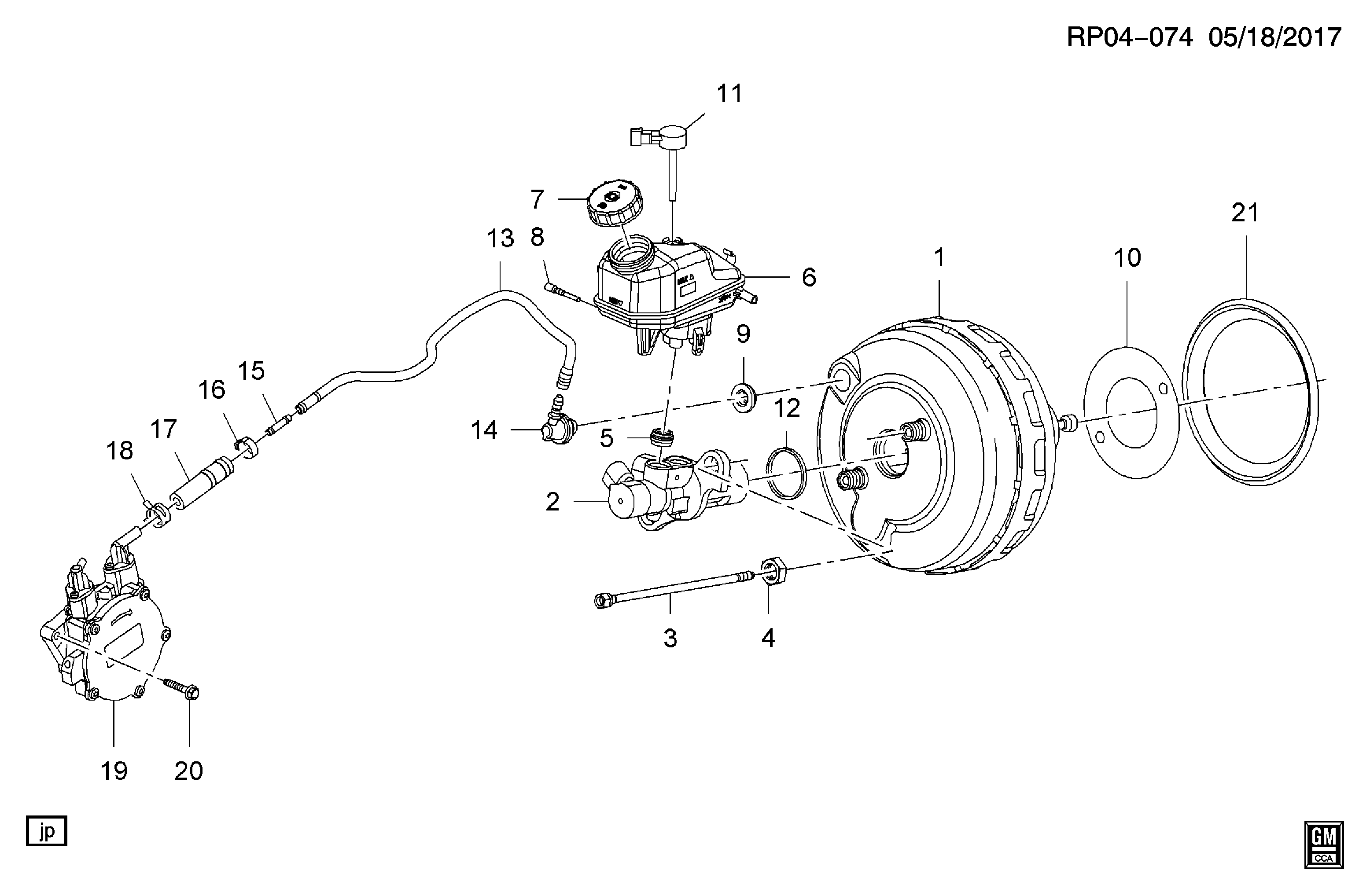 Chevrolet 13286445 - Brake Master Cylinder www.parts5.com