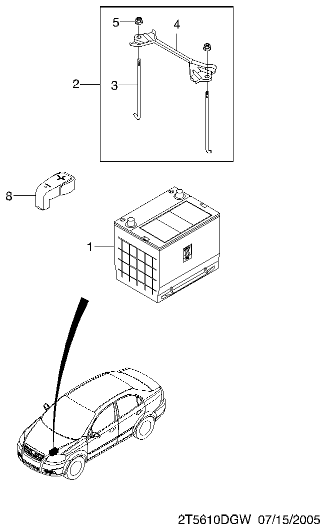 CITROËN/PEUGEOT 94576163 - BATTERY A , [DG] www.parts5.com