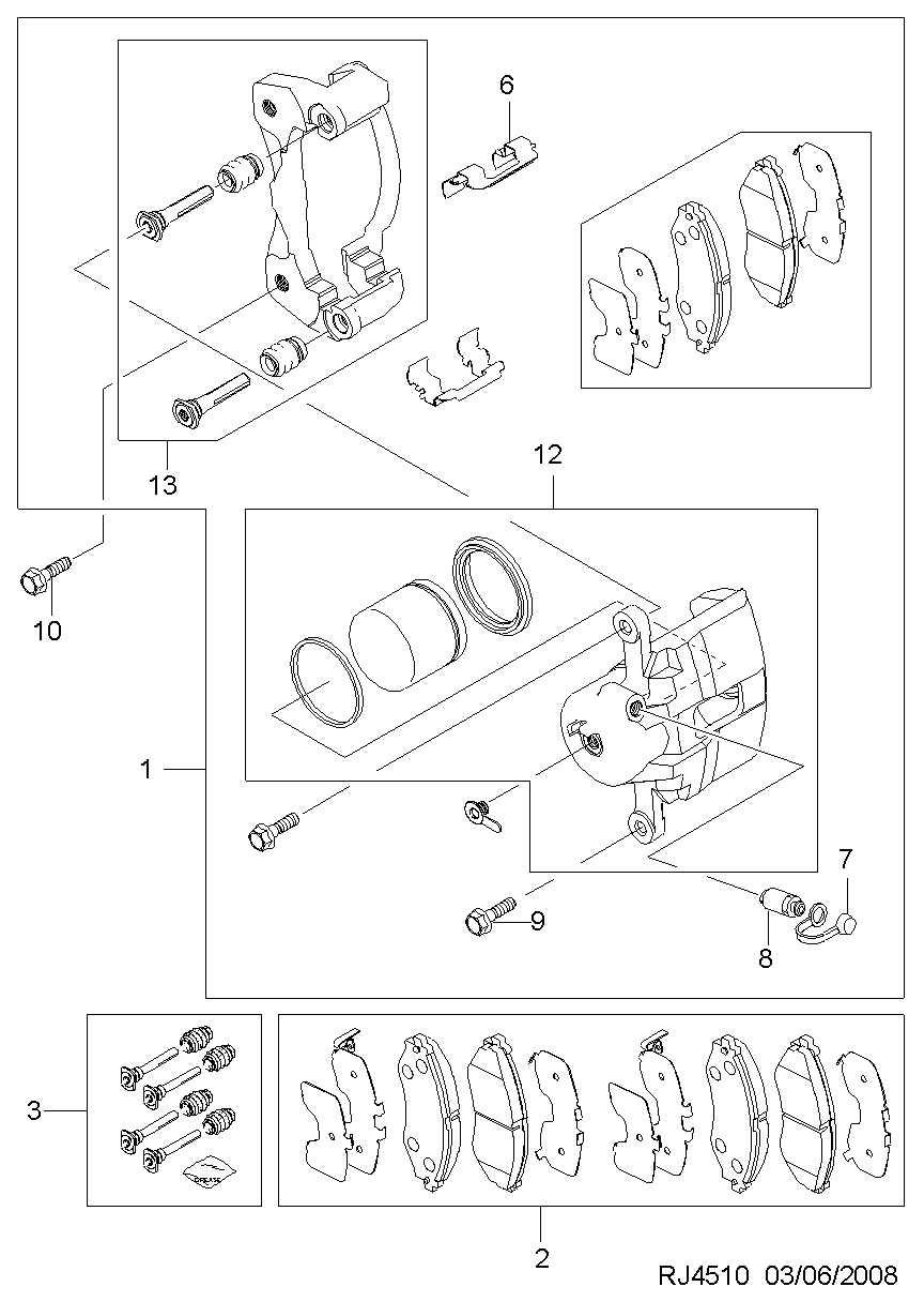 DAEWOO 96549788 - Brzdový třmen www.parts5.com