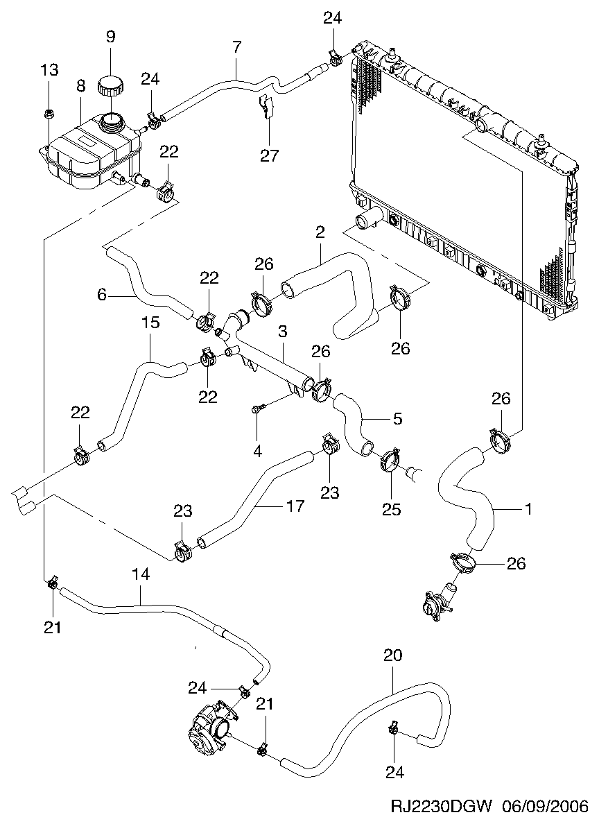 Chevrolet 96420303 - Капачка, резервоар за охладителна течност www.parts5.com