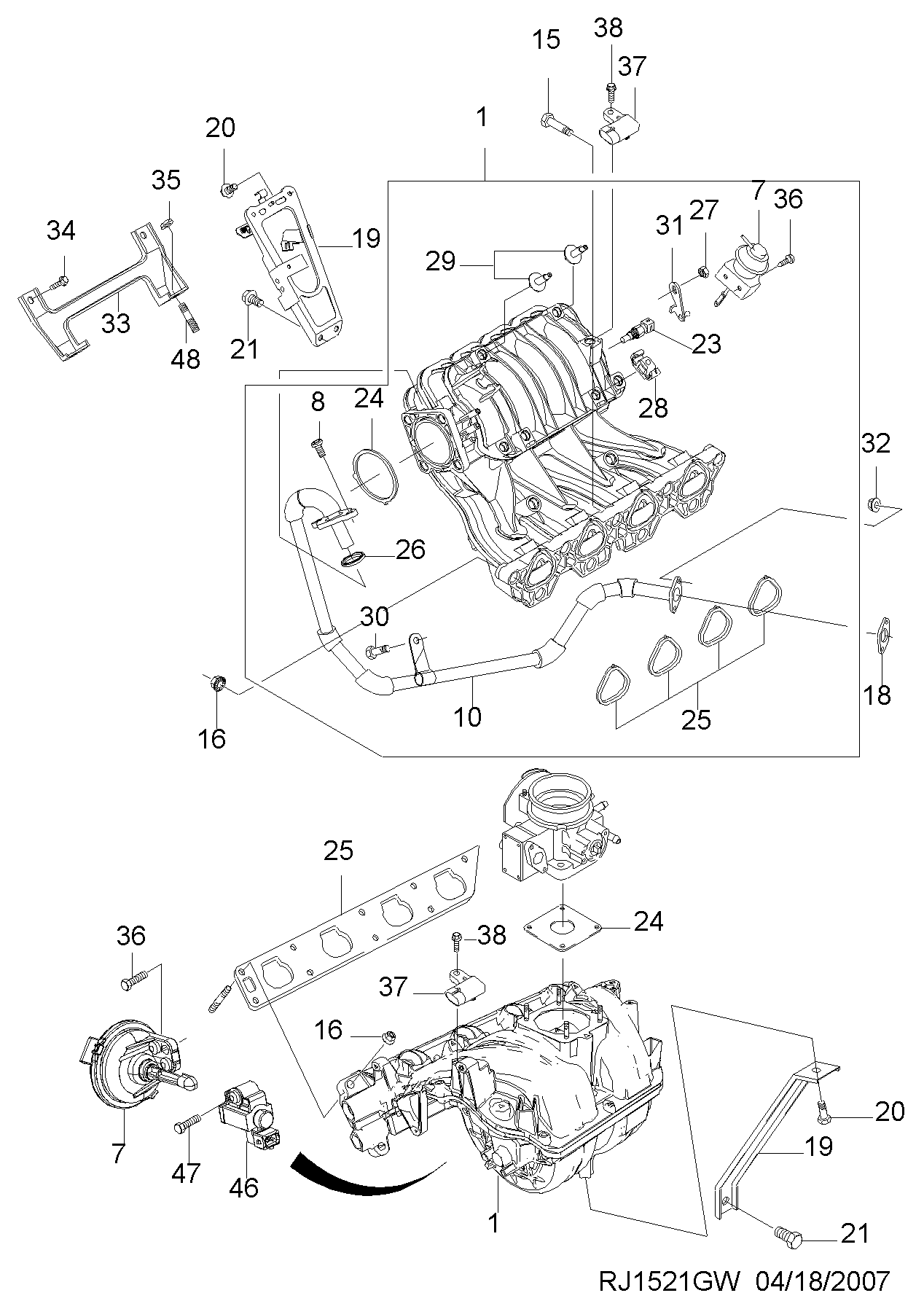 DAEWOO 96276354 - Érzékelő, töltőnyomás www.parts5.com