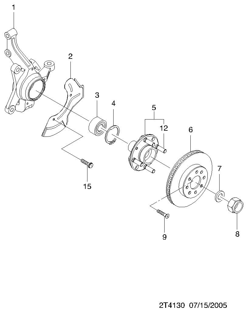 DAEWOO 94535249 - Rattalaagrikomplekt www.parts5.com