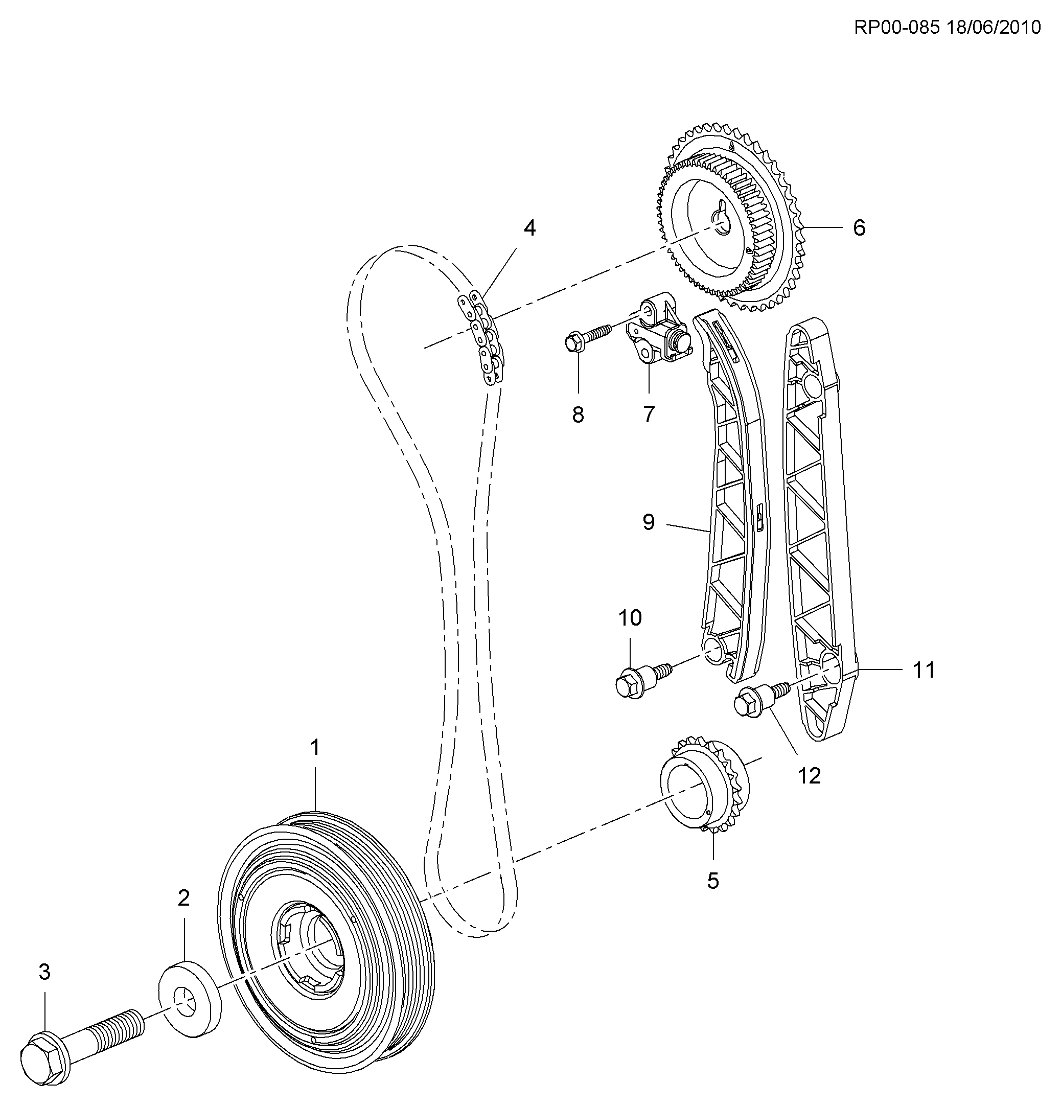 Chevrolet 96868277 - Tensioner Lever, V-belt www.parts5.com