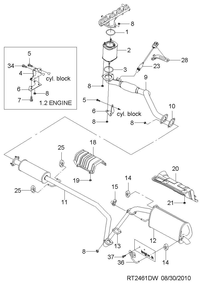 DAEWOO 96 291 099 - Lambda Sensor parts5.com