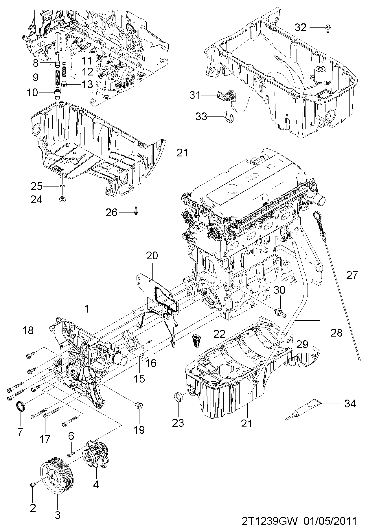 BUICK (SGM) 24405895 - Αντλία νερού parts5.com