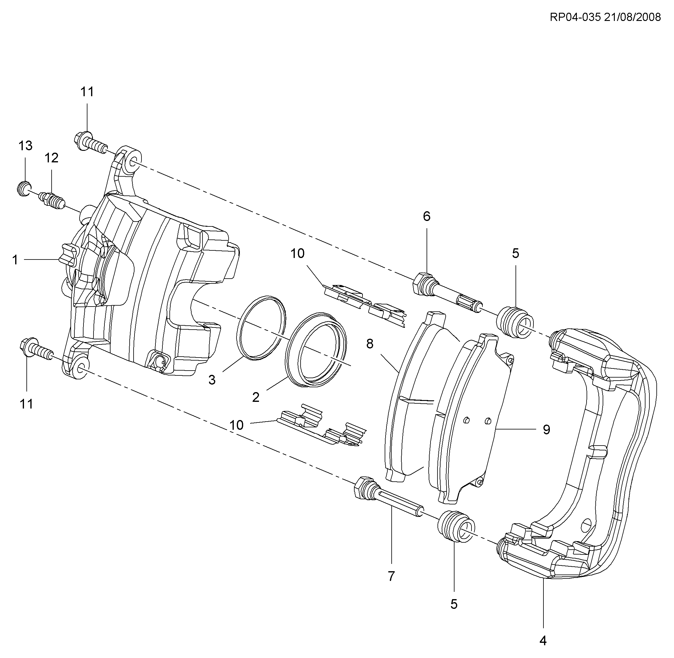 Berliet 13412810 - Комплект спирачно феродо, дискови спирачки www.parts5.com