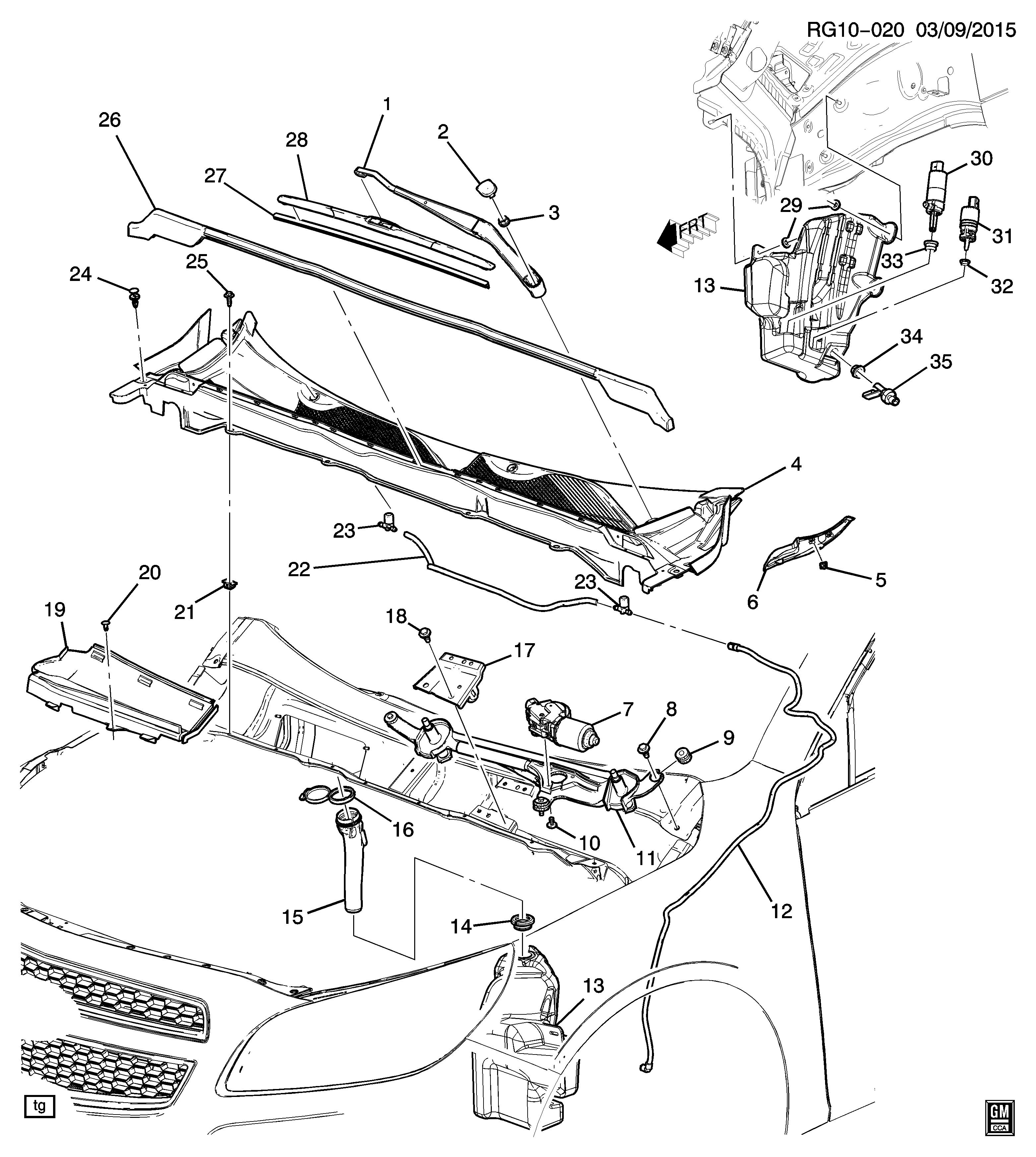 Chevrolet 22846938 - Metlica brisalnika stekel www.parts5.com