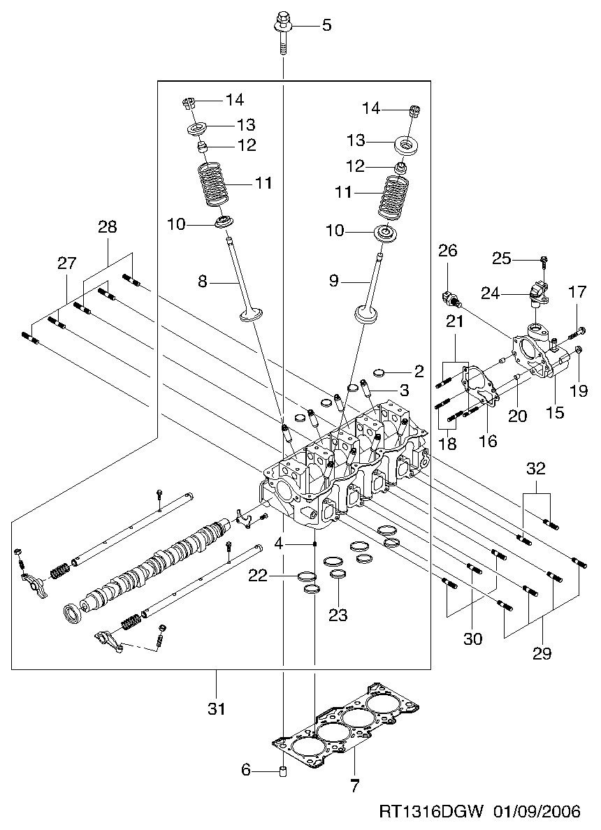 Chevrolet 96325864 - Soğutucu akışkan sıcaklık sensörü www.parts5.com