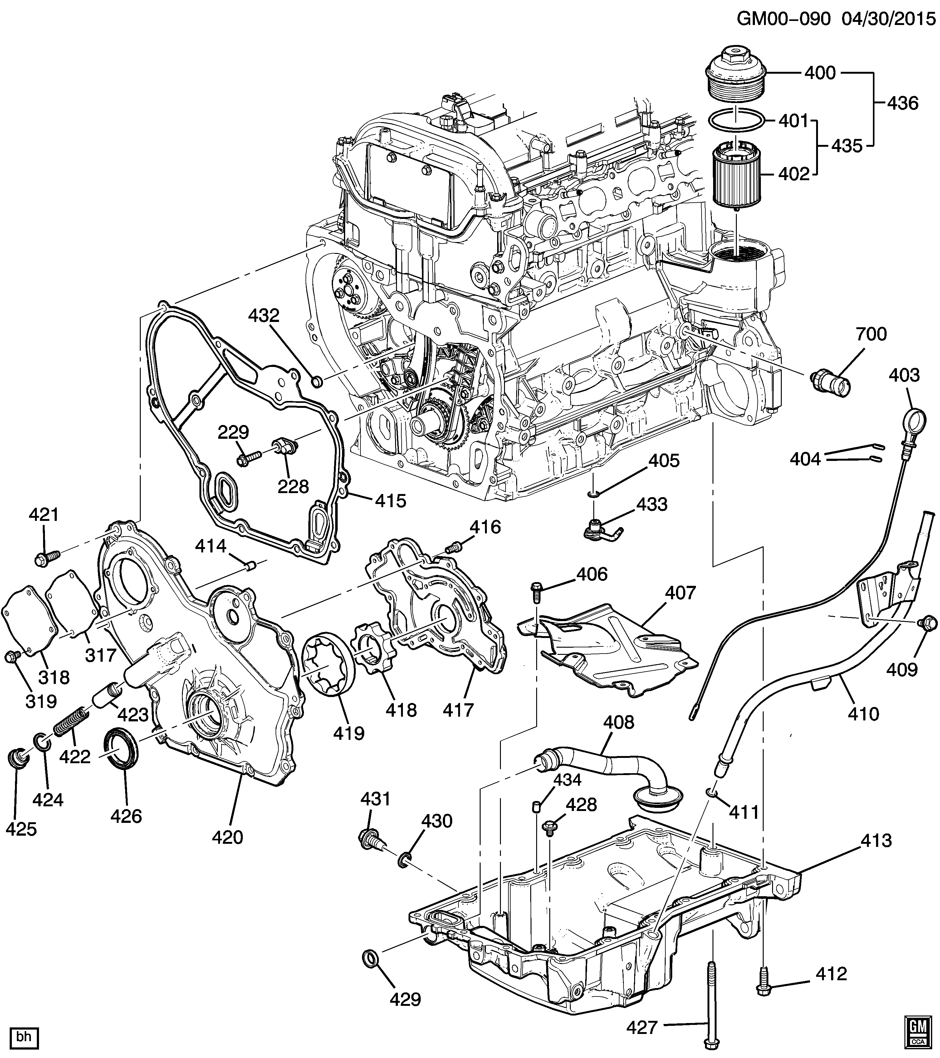 GMC 12584041 - Simering, arbore cotit www.parts5.com