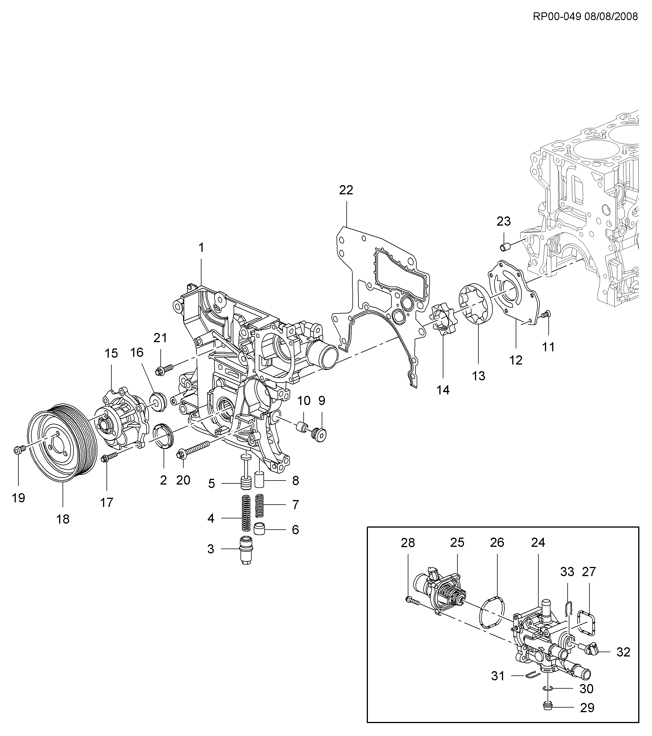 SAAB 25195119 - Pumpa za vodu + komplet zupčastog kaiša www.parts5.com