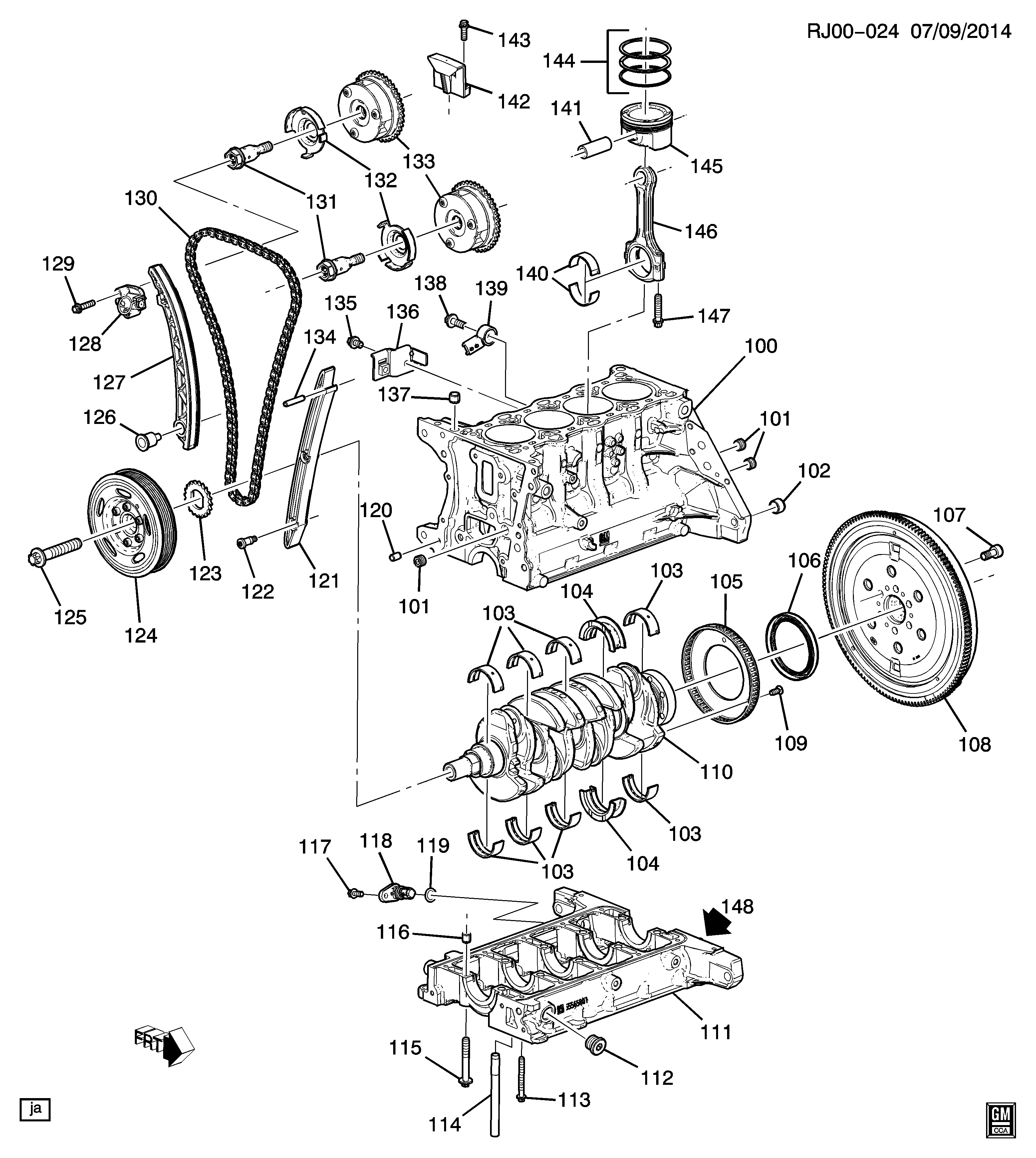 Opel 90 325 571 - Семеринг, колянов вал www.parts5.com