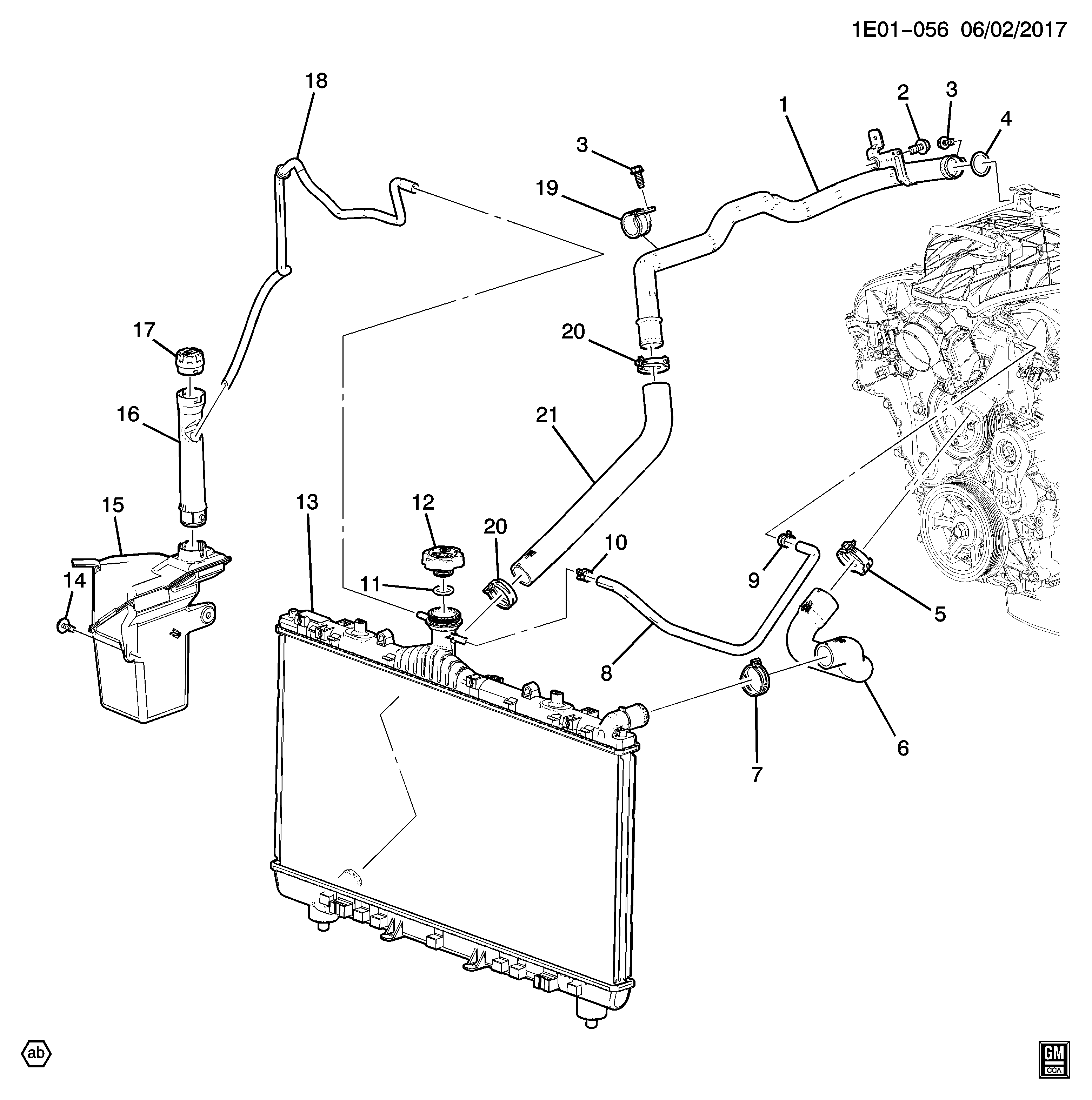 Chevrolet 13502509 - Крышка, резервуар охлаждающей жидкости www.parts5.com