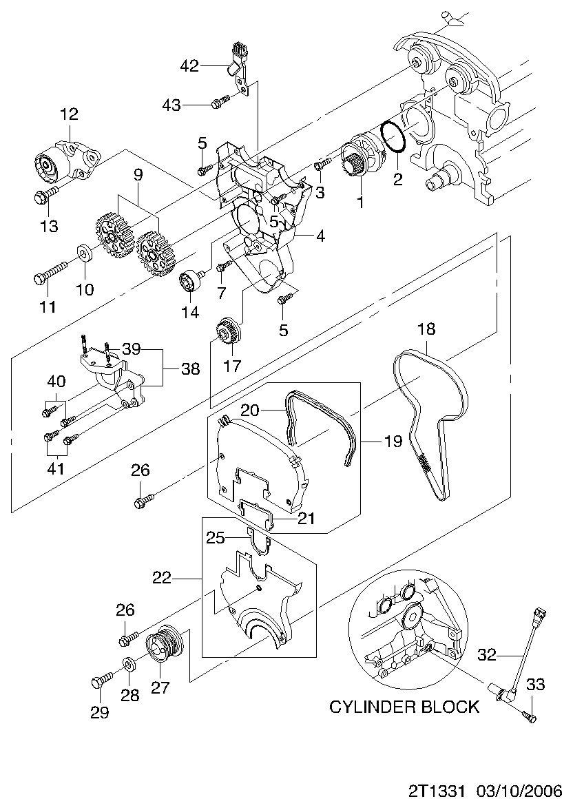 Chevrolet 25183772 - Натяжной ролик, ремень ГРМ www.parts5.com