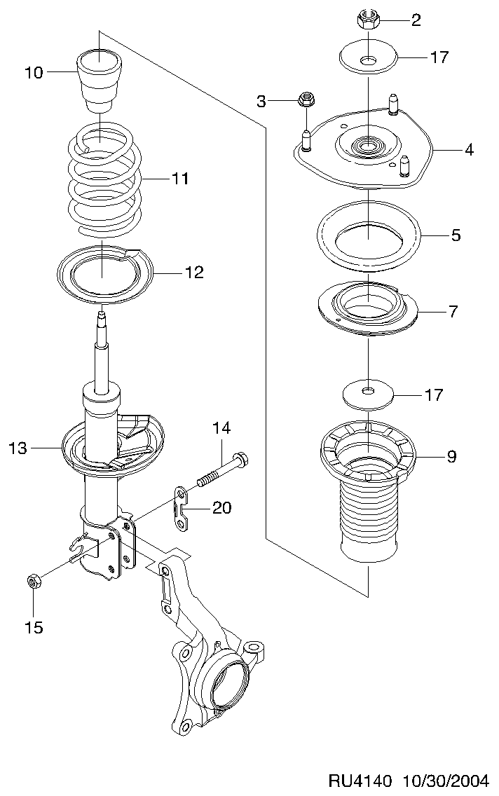 DAEWOO 96261094 - Coupelle de suspension www.parts5.com