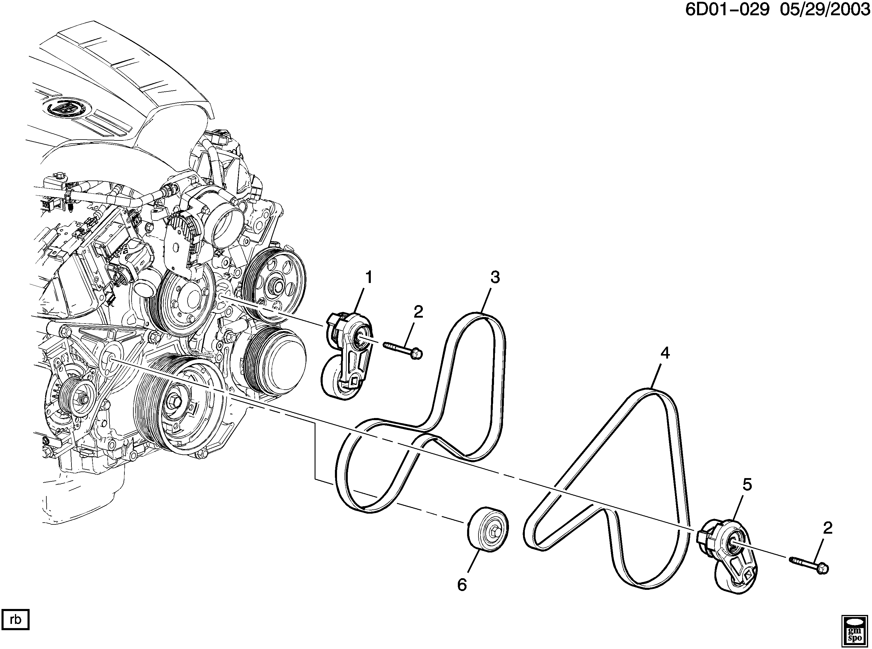 Cadillac 12621991 - Kanallı V kayışı www.parts5.com