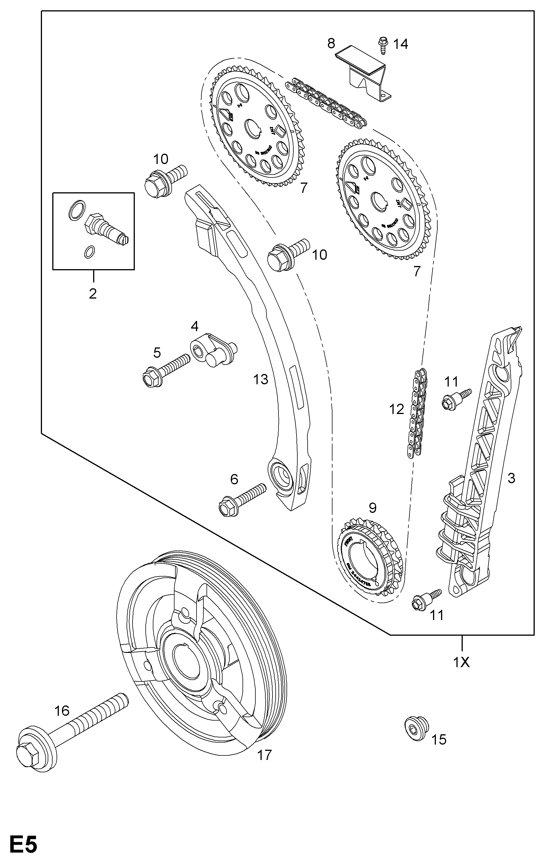 Vauxhall 56 36 414 - Tensioner, timing chain parts5.com