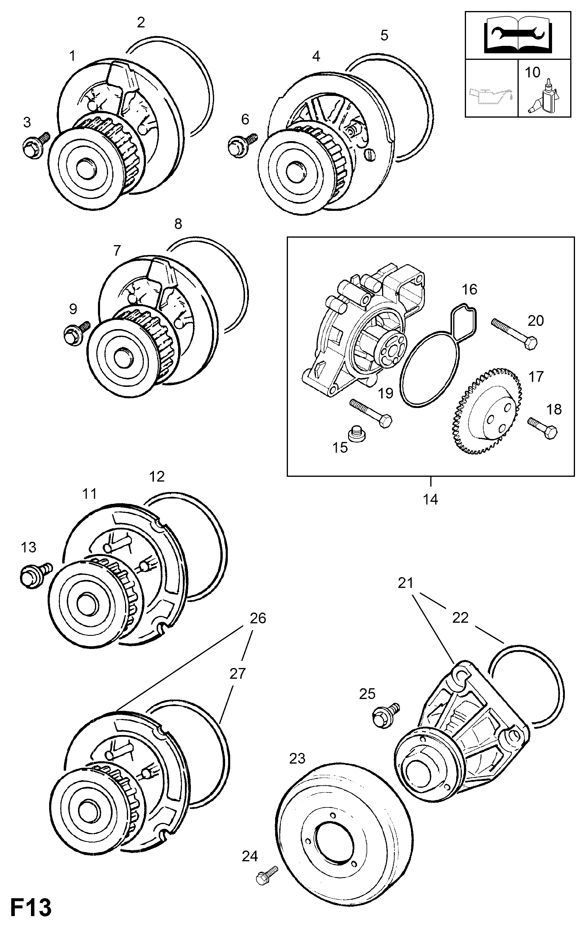 Opel 13 34 137 - Водяной насос www.parts5.com