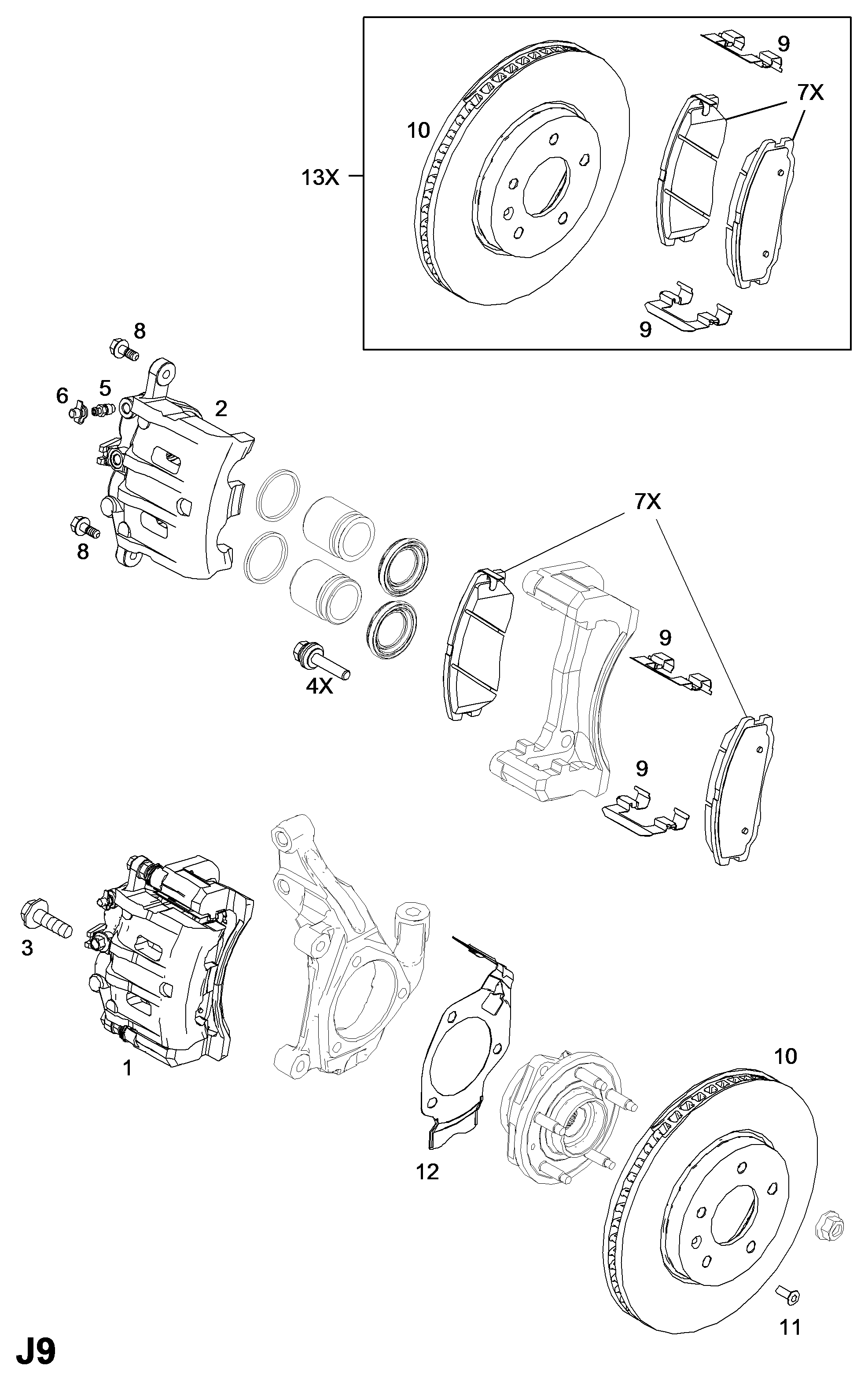 Vauxhall 95599732 - Set placute frana,frana disc www.parts5.com