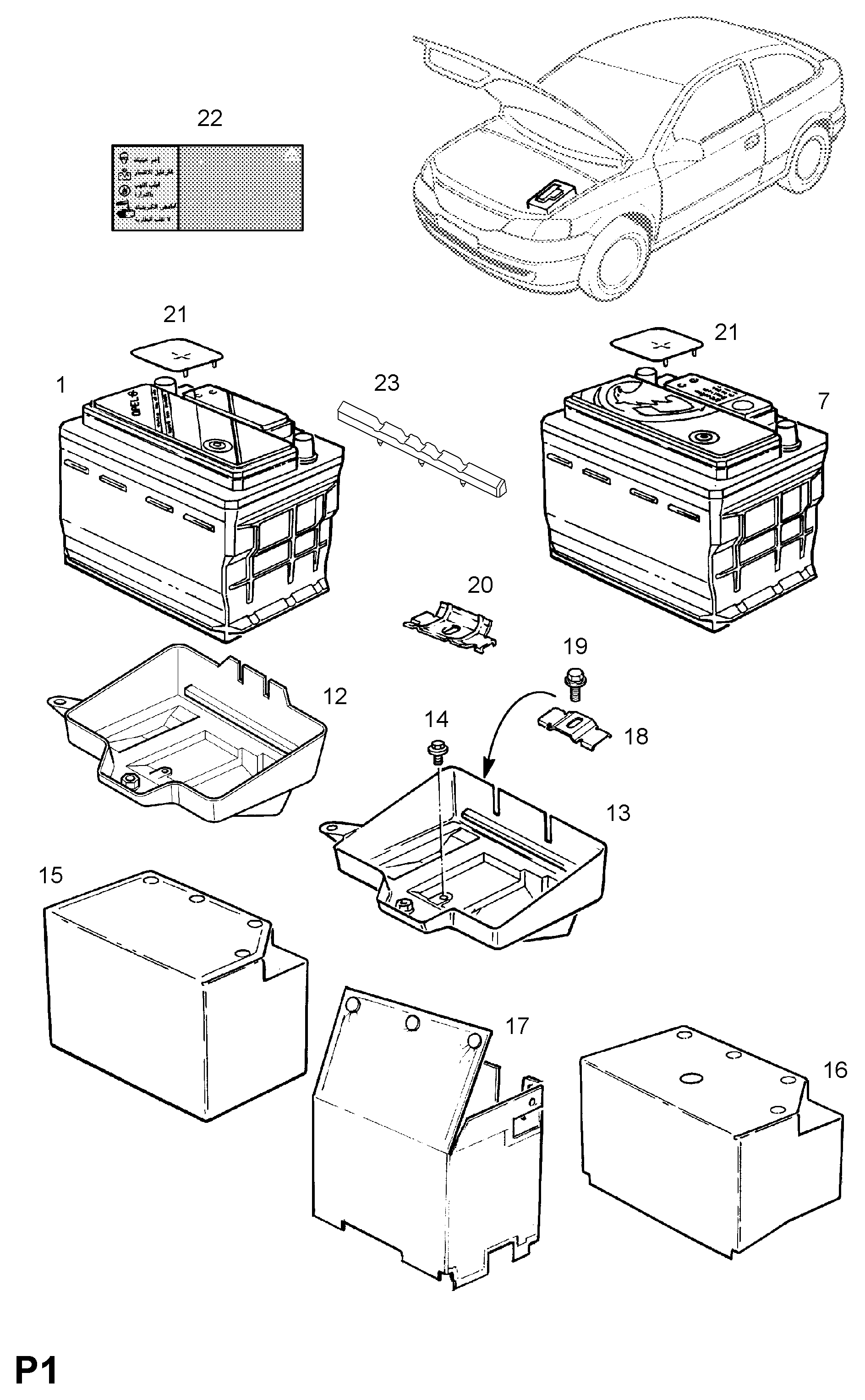 Opel 1201331 - Starter Battery www.parts5.com