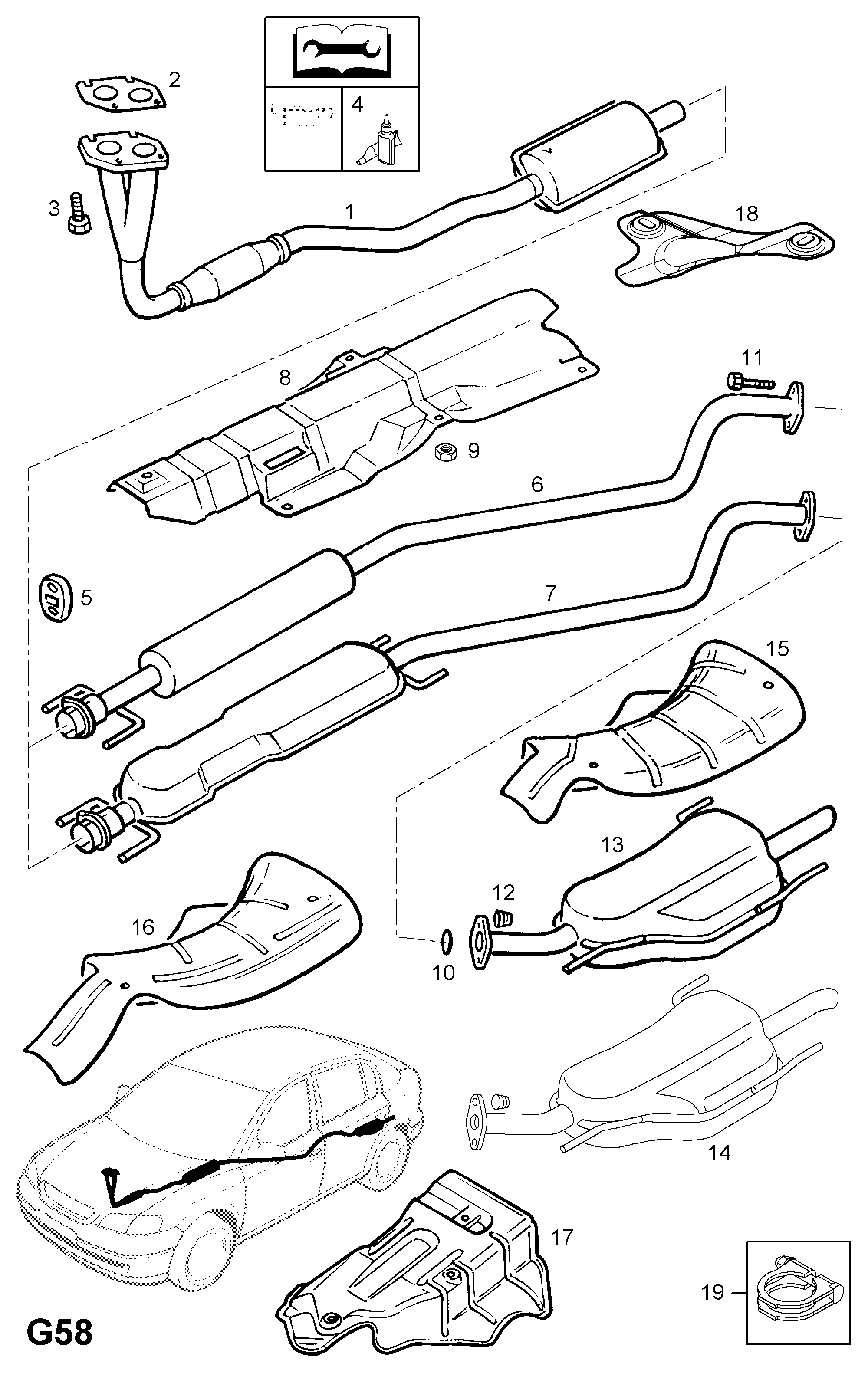 Opel 20 00 953 - Vis, système d'échappement www.parts5.com