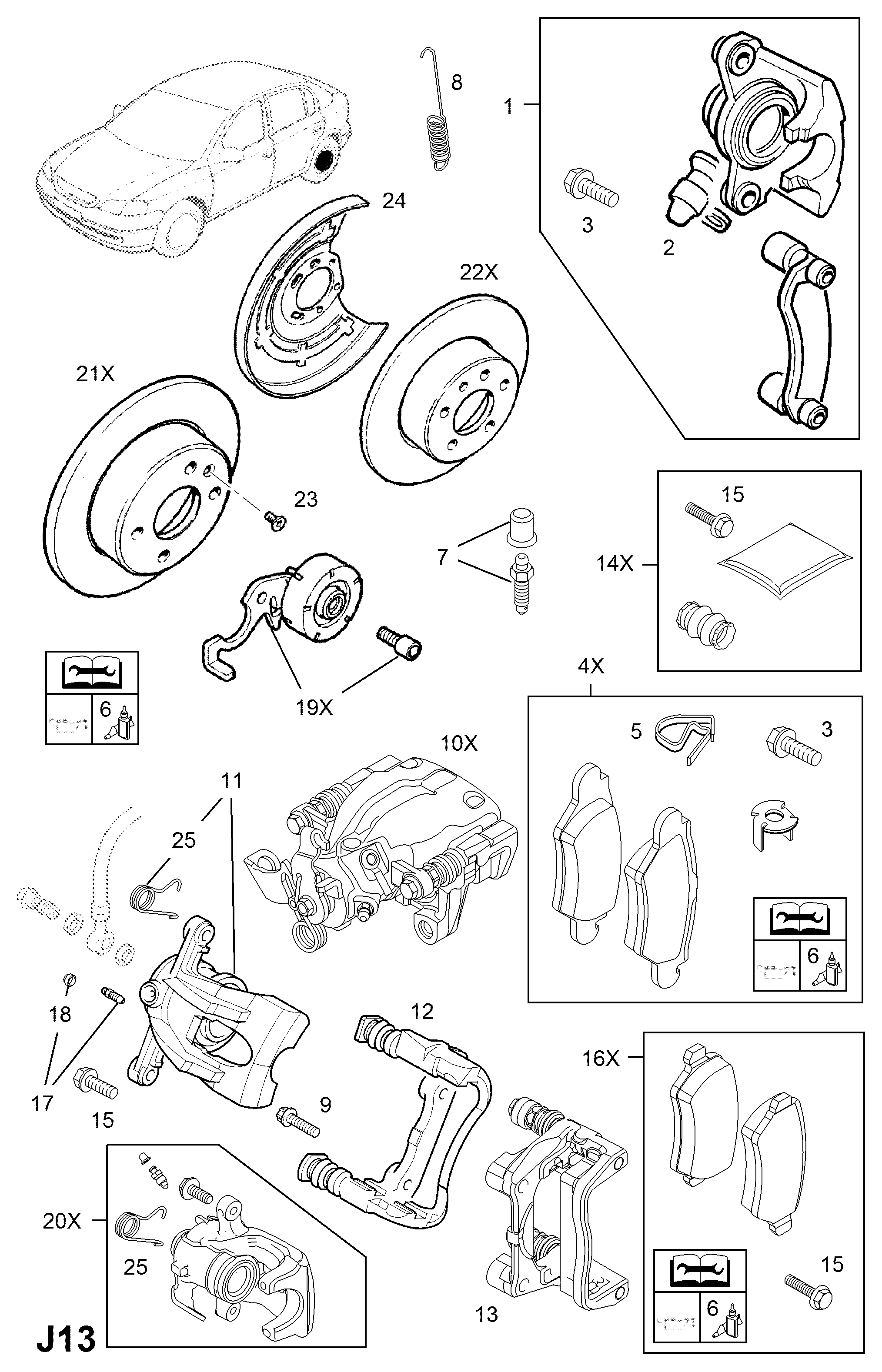 Opel 1605093 - Brake Pad Set, disc brake www.parts5.com