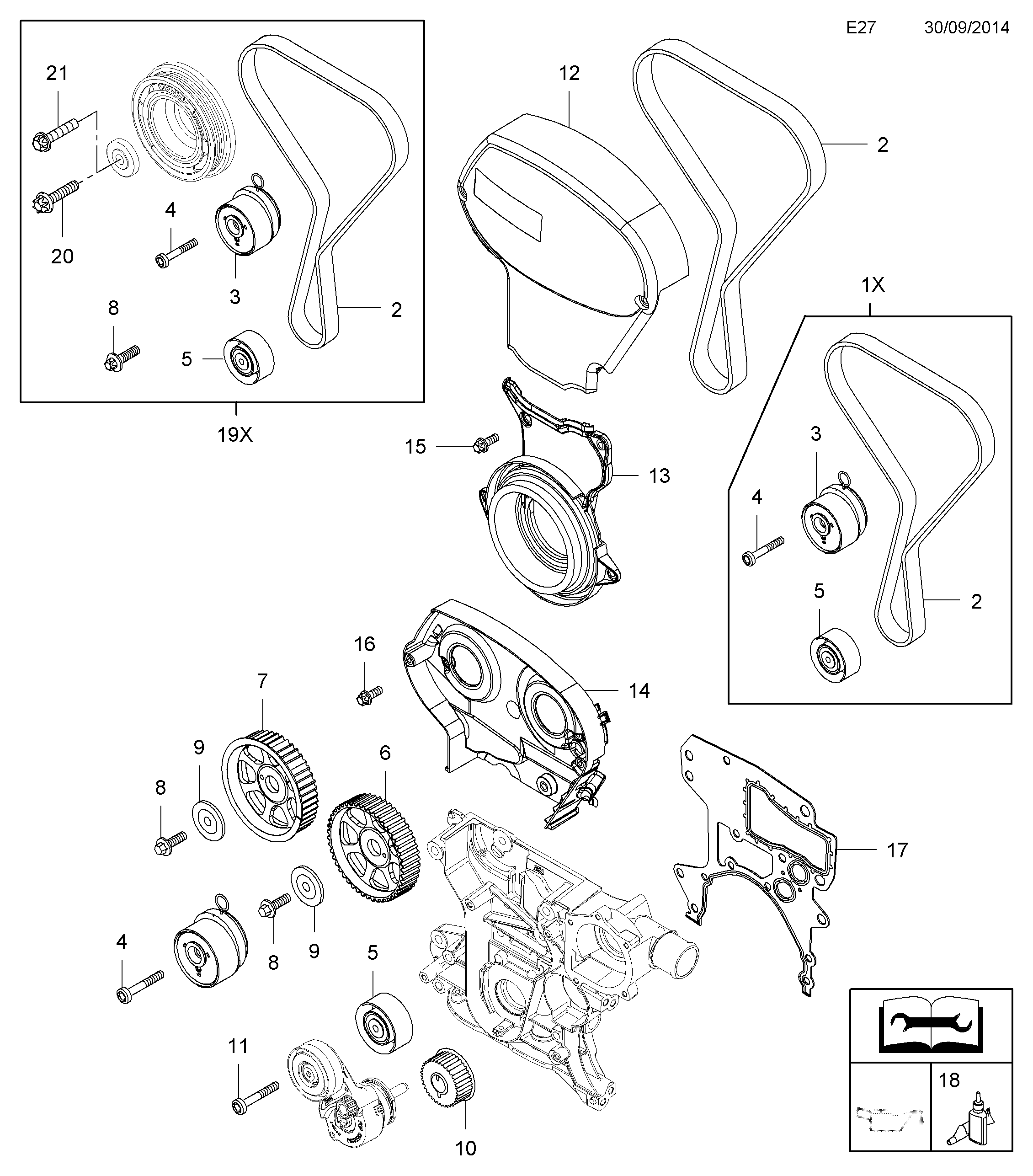 Vauxhall 5636978 - Usmeravajući / vodeći točkić, zupčasti kaiš www.parts5.com